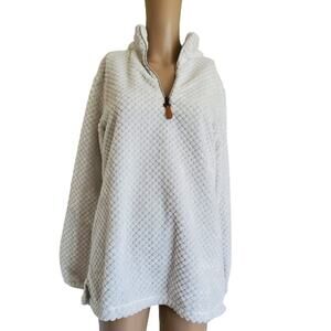 Shop The Mint Women's Light Gray Faux Fur Long Sleeve Mock Neck Sweater Size M